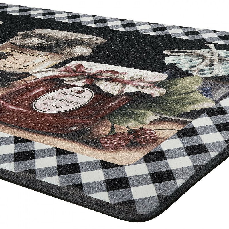 1'4"x2'4" Rectangle Indoor and Outdoor Polyurethane Floor Mat Black - PiccoCasa