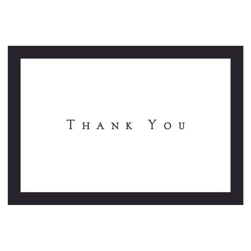 Tuxedo Thank You Note Cards (50ct) - Black/White
