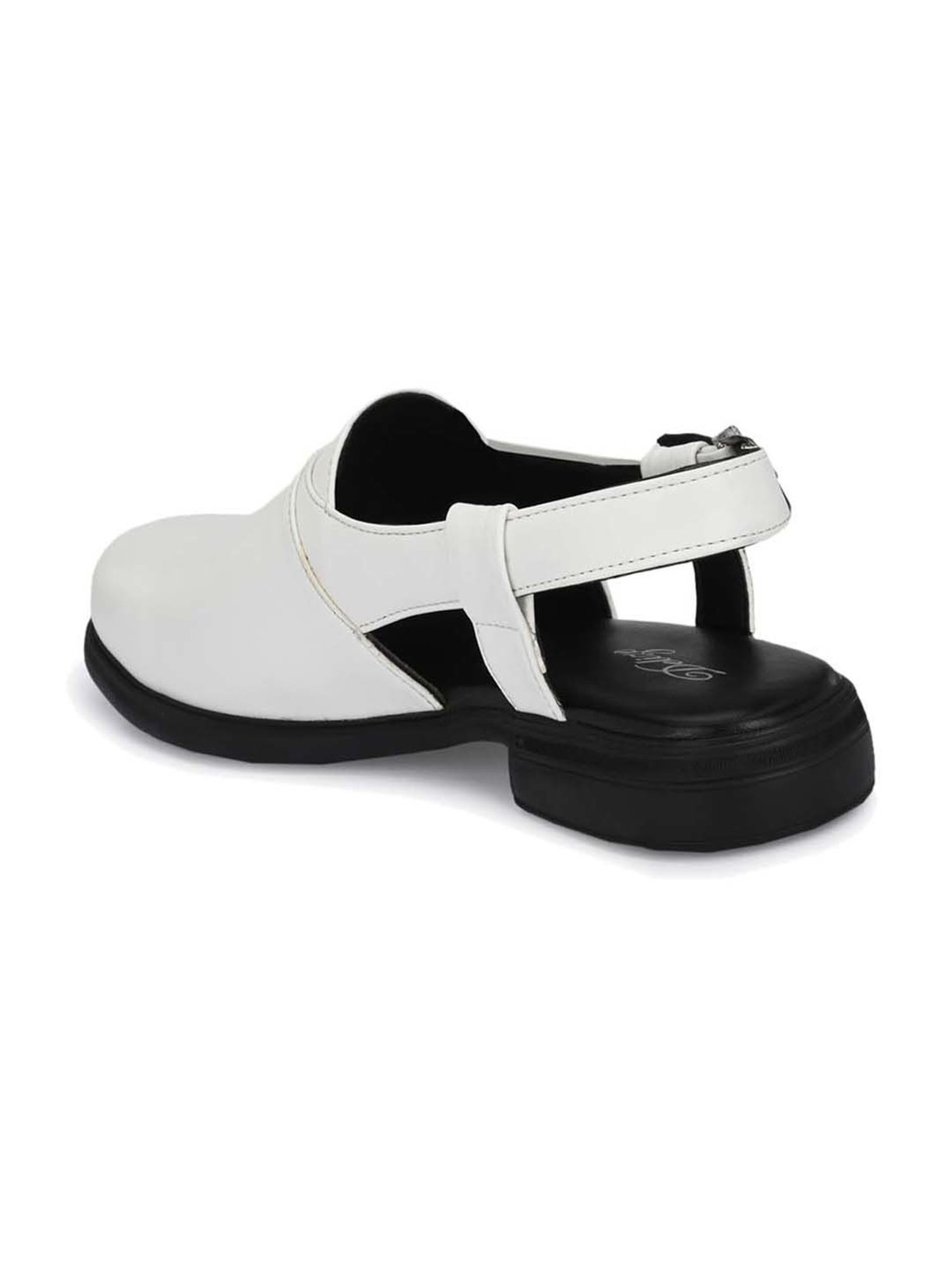 Delize Men's White Back Strap Sandals