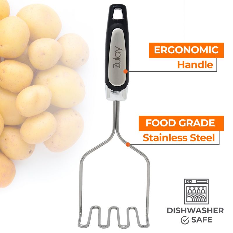 Zulay Kitchen Stainless Steel Potato Masher