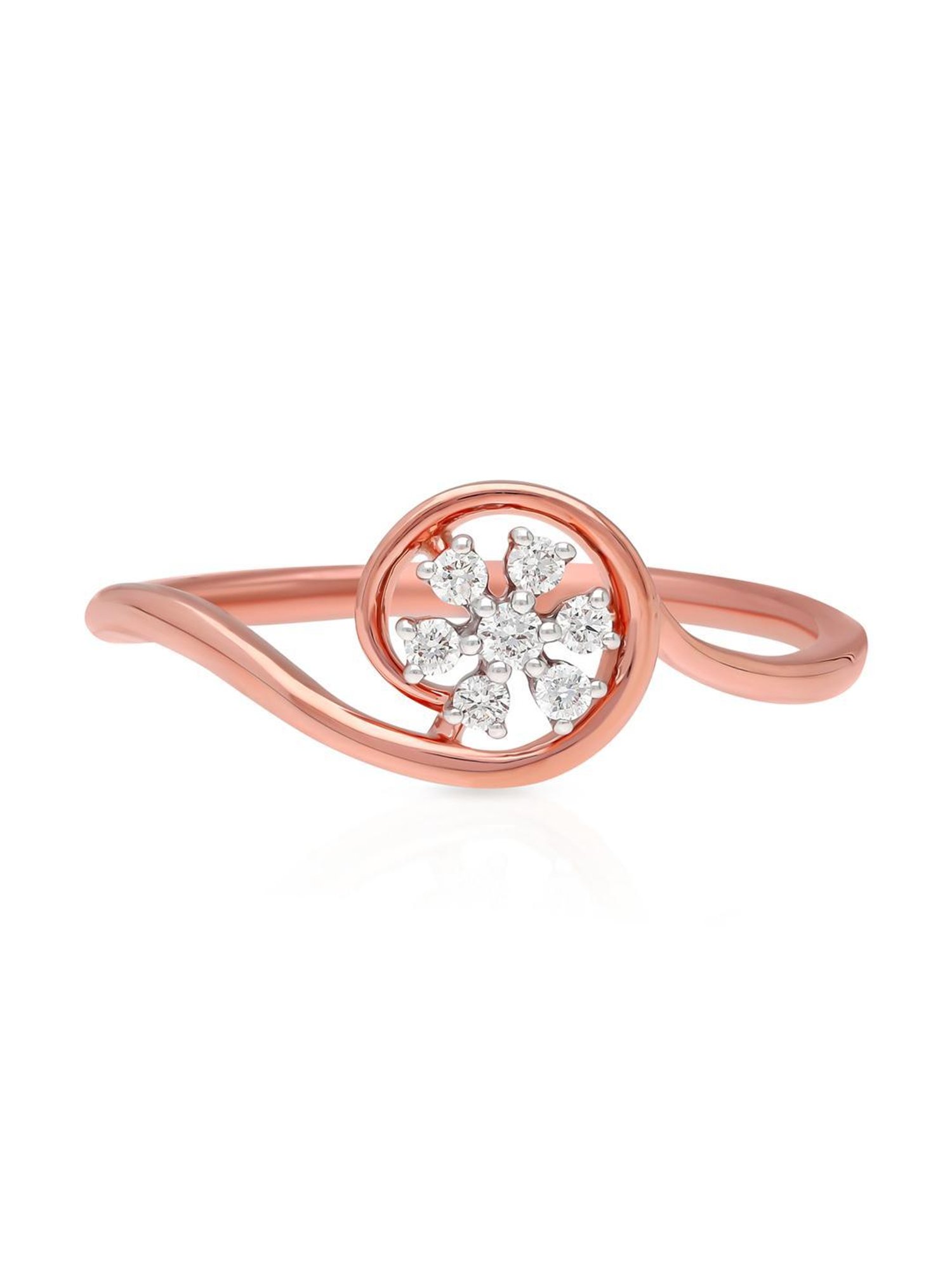 Malabar Gold and Diamonds 18k IGI Certified Diamond Rose Gold Ring for Women