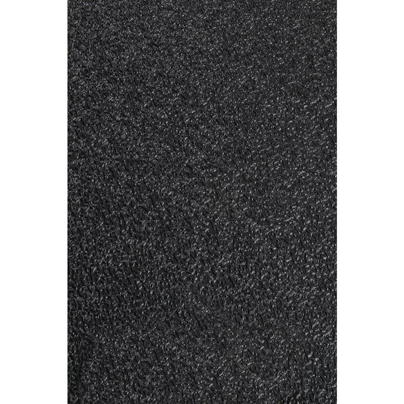 1'4"x2'4" Rectangle Indoor and Outdoor Polyurethane Floor Mat Black - PiccoCasa