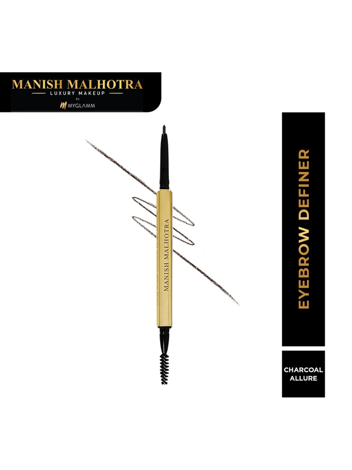 MyGlamm Manish Malhotra Precision Eyebrow Definer Charcoal Allure - 0.3 gm