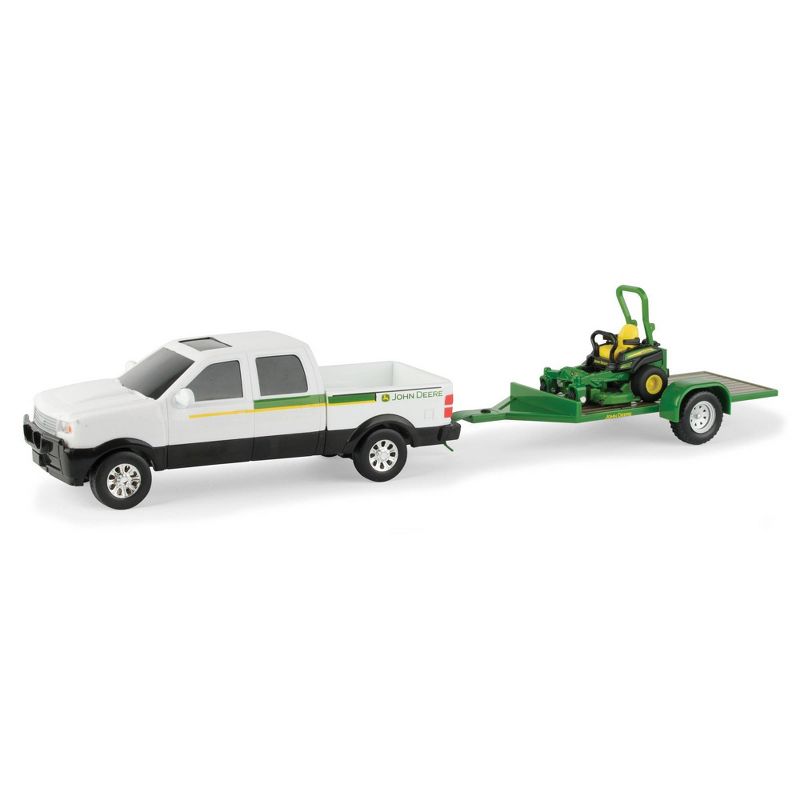 TOMY John Deere 1:32 Scale Dealer Truck with Trailer and Z Trak Mower