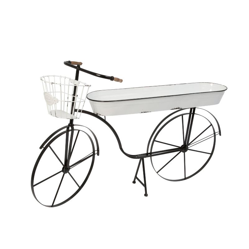 Gerson International 46-Inch Long Metal Bicycle Outdoor Plant Stand