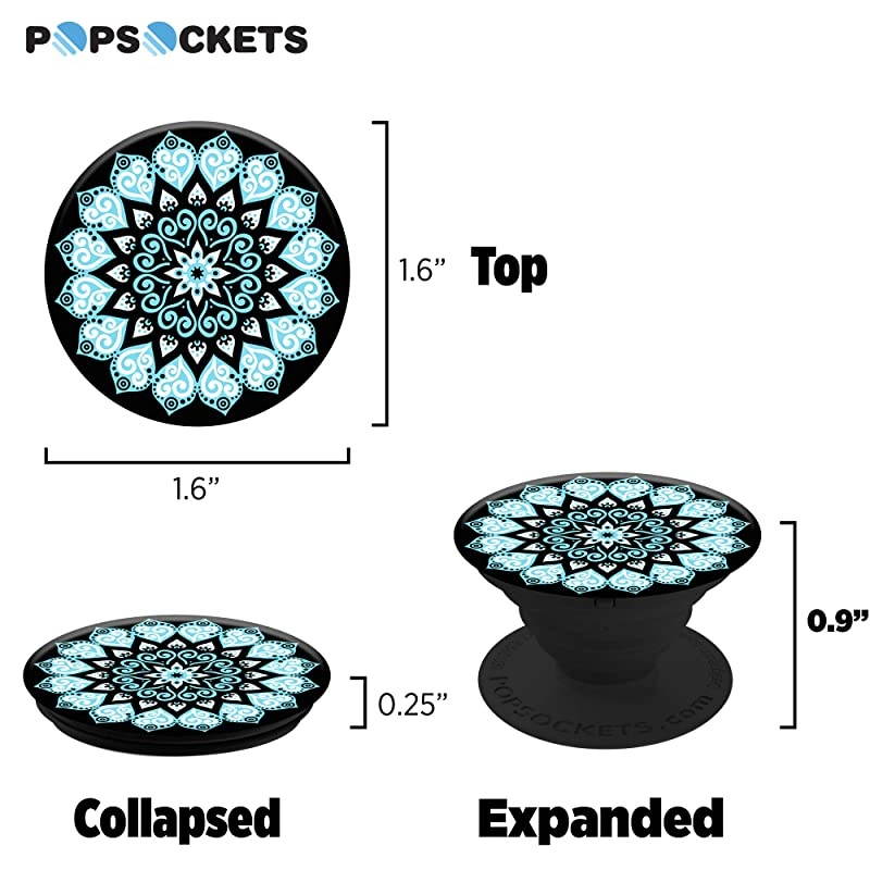 Collapsible Grip Stand for Phones and Tablets Peace Mandala Sky