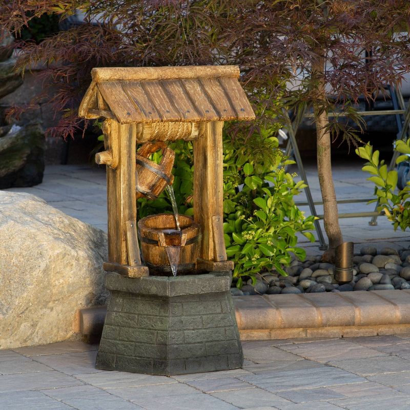 Alpine 32" Water Well Barrel Fountain