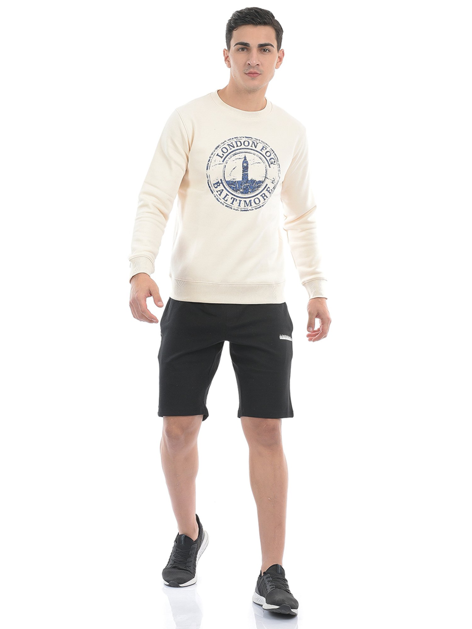 London Fog Black Regular Fit Shorts