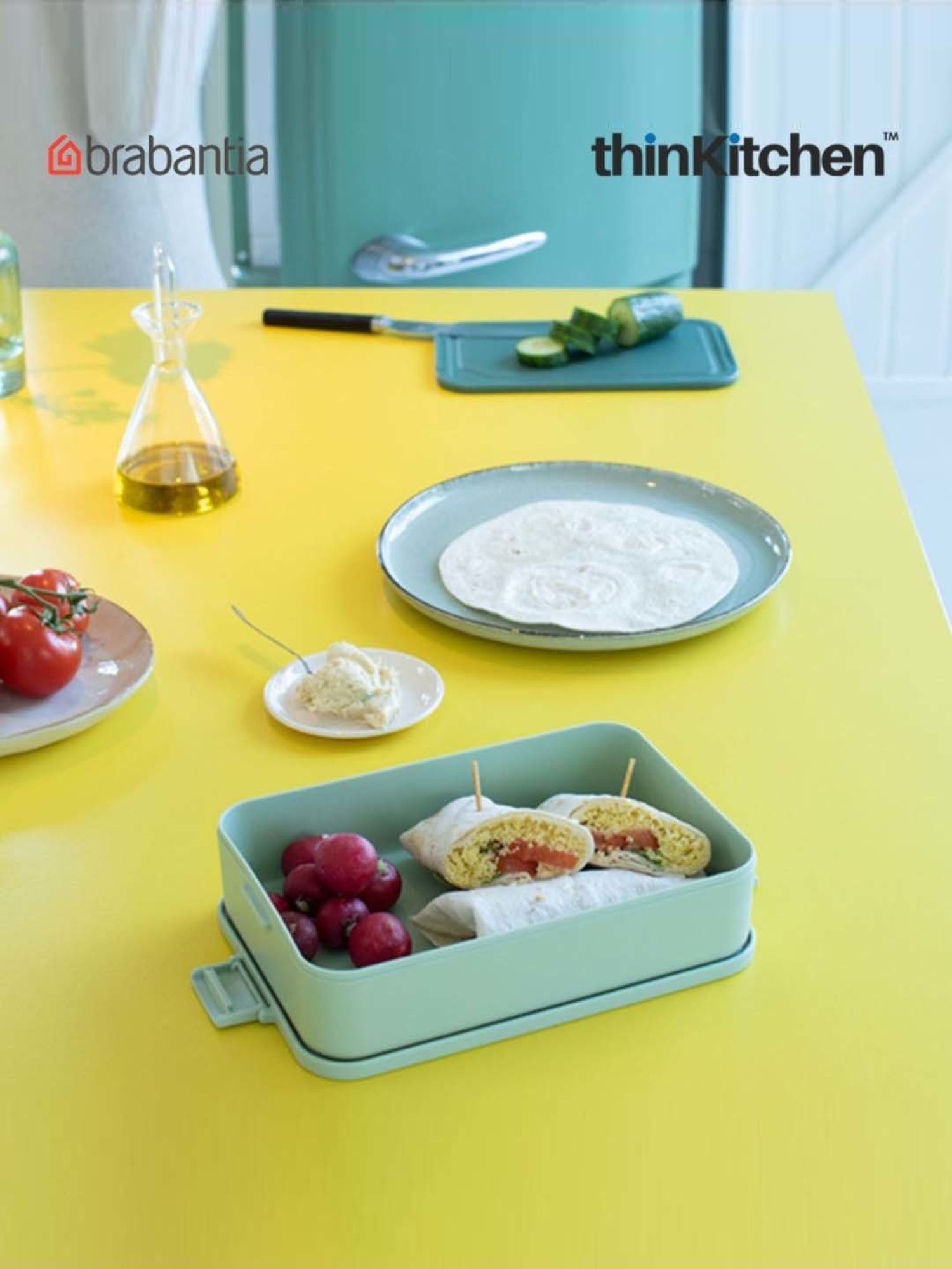 Brabantia Green Plastic Make & Take Large Lunch Box (2 L)