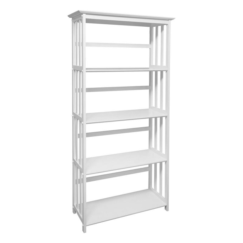 63" 5 Shelf Bookcase White - Flora Home
