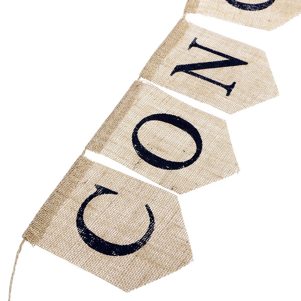 3.5M CONGRATS GRAD Doctorial Hat Burlap Banners Graduation Bunting Banner for Party Decoration