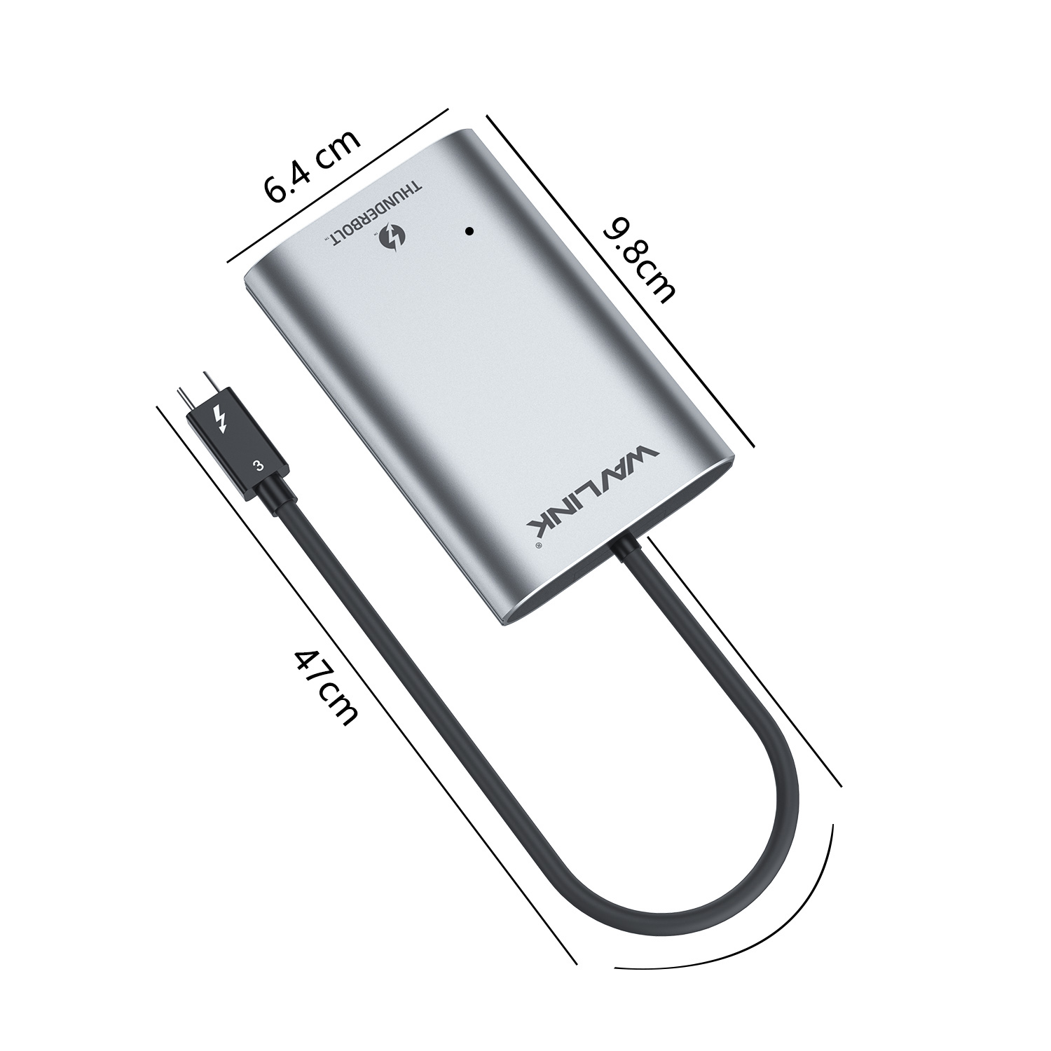 Wavlink Type-C Thunderbolt 3 to Dual HDMI Display Adapter,  Aluminum Adapter Supports Dual HDMI(2.0) displays Up to 4K@60Hz Thunderbolt&trade; 3 systems from Apple, Dell, HP, Lenovo meet this requirement
