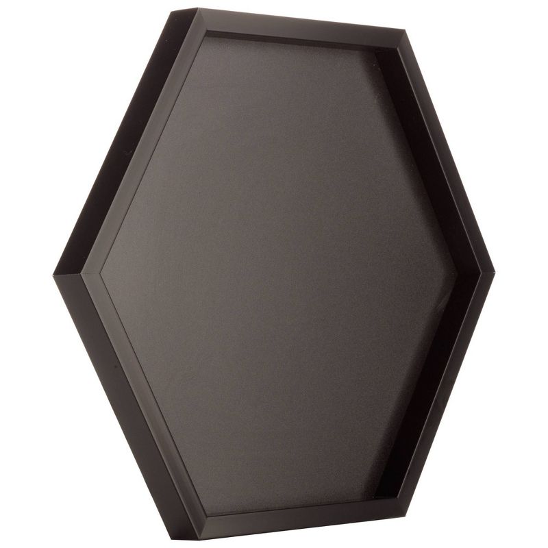 3pc Hexagon Dry Erase Chalkboard/Pinboard Wall Organizer Set Black - Gallery Solutions