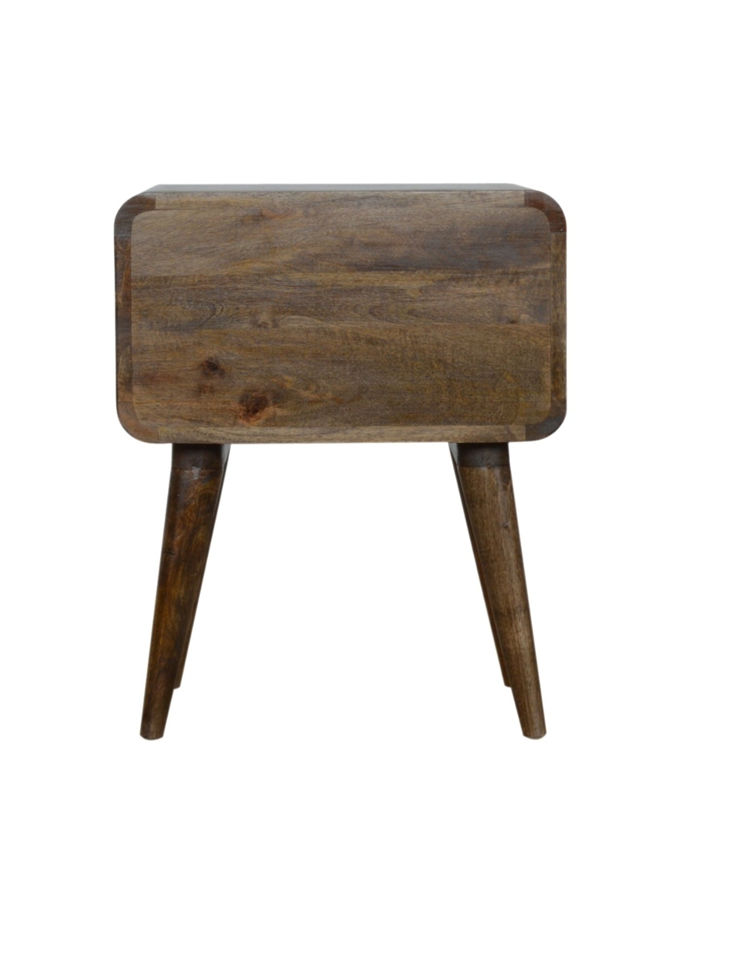 Artisan Furniture Solid Brown Mango Wood Side Table Grey Finish