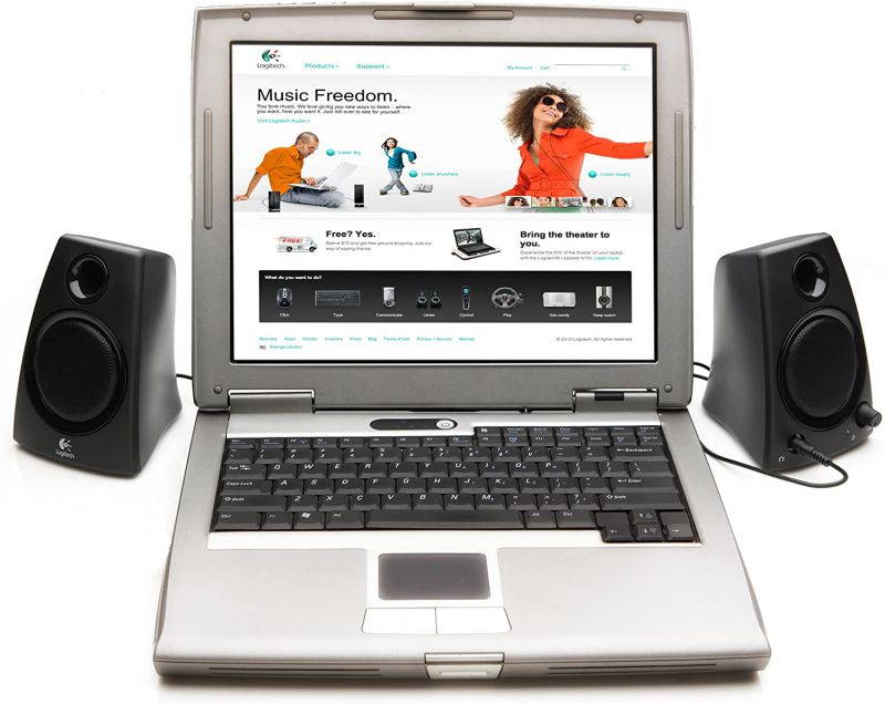 New Logitech 3.5mm Jack Compact Laptop Speakers,	Z130 Compact Speakers, Rich and strong stereo sound with 5 watts of power,Works with Windows and Mac OS