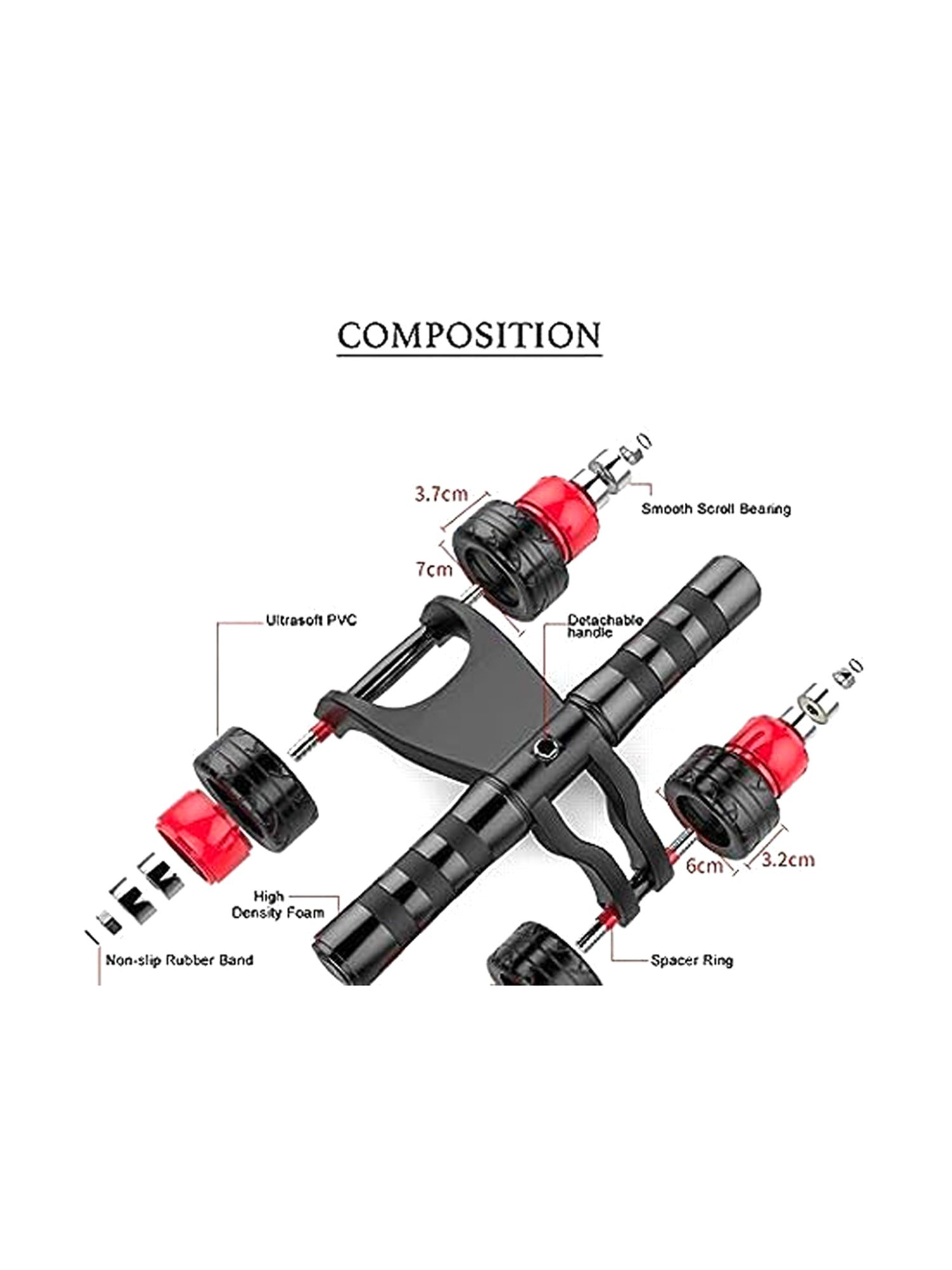 HealthSense YM 602 Yoga Mat (Black & Grey)