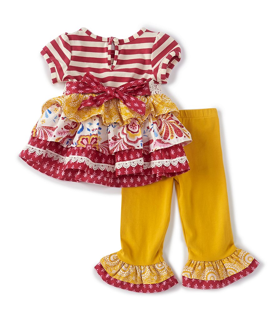 Counting Daisies Baby Girls 3-24 Months Mixed-Media Fit-And-Flare Dress & Leggings