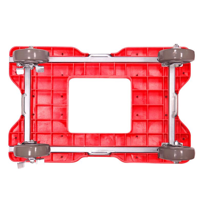 Snap Loc 1,800 lb Capacity Super-Duty E Track Dolly Red, Heavy Duty 6 in Polyurethane Swivel Non Marking Caster Wheels