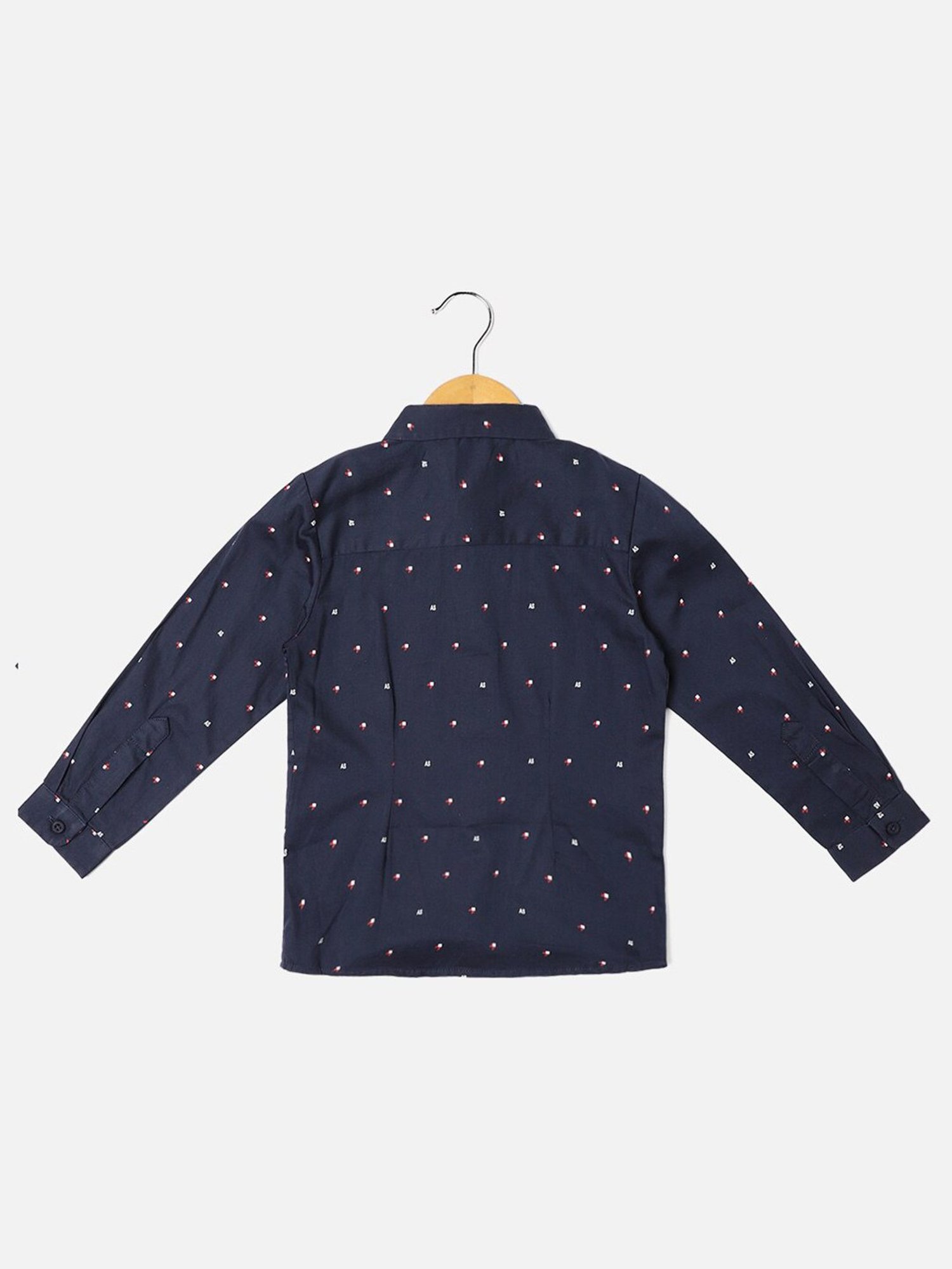Allen Solly Junior Navy Printed Full Sleeves Shirt