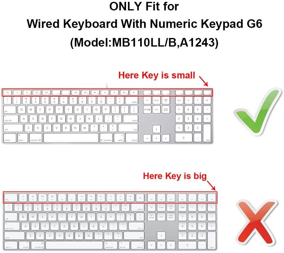 HRH for Apple iMac G6 MB110LL/B and MB110LL/A A1243 Keyboard with Numeric Keypad NumberPad Print with: Davinci Resolve Functional Shortcuts Hot Keys Design Silicone Keyboard Skin Cover [US/EU Layout]