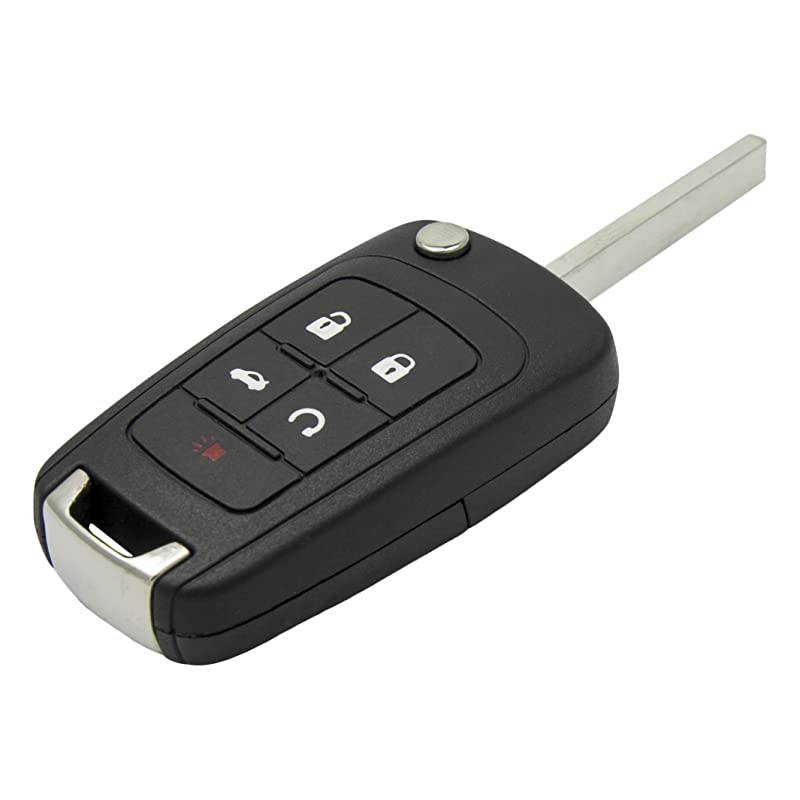 New Keyless Remote 5 Button Flip Car Key Fob Select Impala Malibu Cruze Equinox and Other Vehicles That Use FCC OHT01060512