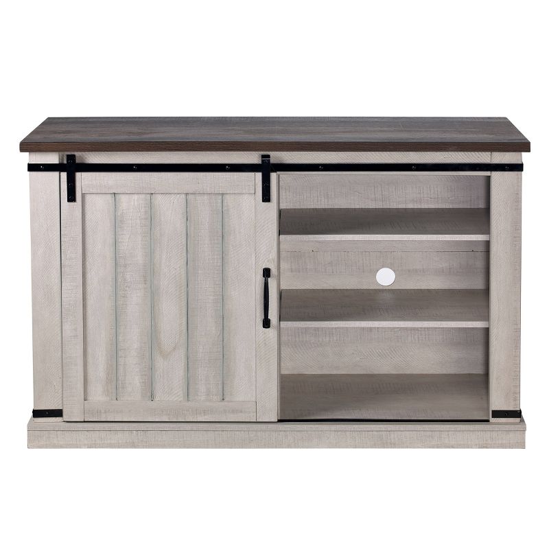 47.2" TV Stand For TVs up to 52" Saw Cut Off White - Home Essentials