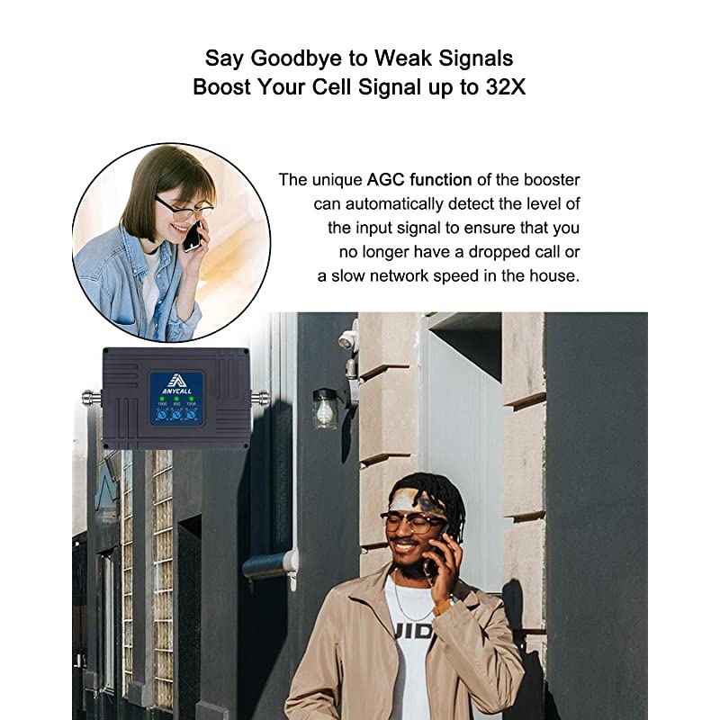 LTE ATT TMobile 65dB 700MHz Cell Phone Signal Booster for Home and Office Band 1217 FDD LTE Mobile Phone Signal Amplifier Including 45 Feet RG58 Cable Repeater Full Kit