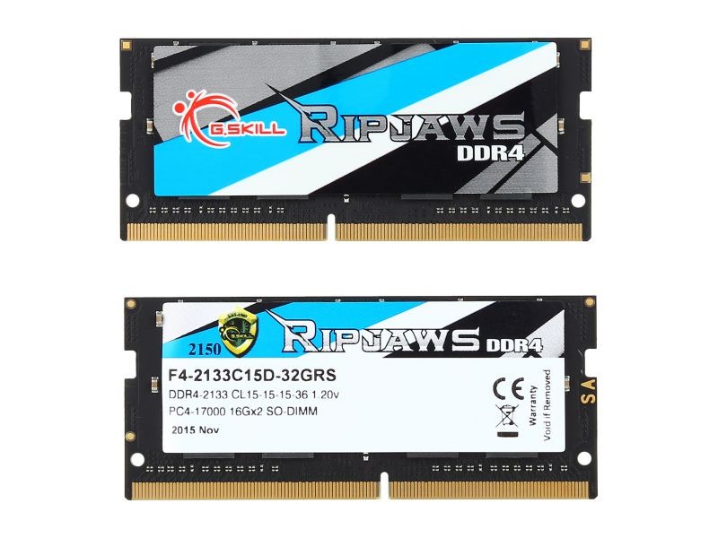G.SKILL Ripjaws SO-DIMM 8GB 260-Pin DDR4 SO-DIMM DDR4 3200 (PC4 25600) Laptop Memory Model F4-3200C18S-8GRS