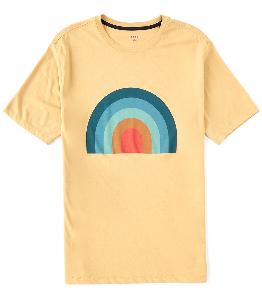 Short Sleeve Rainbow Screen Printed T-Shirt