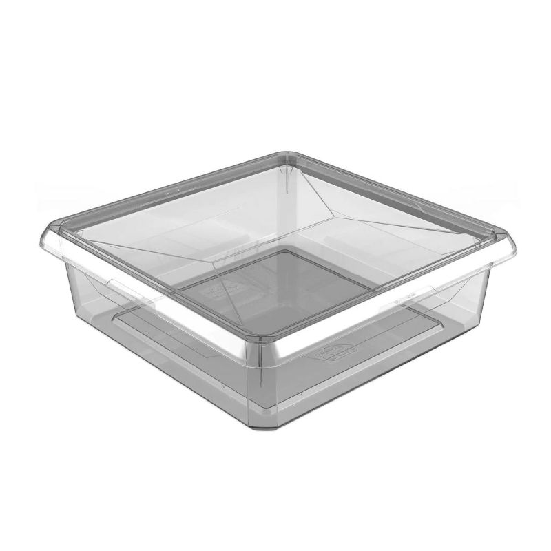 Ezy Storage Karton Small 6.3 Qt Plastic Storage Container Box with Lid (12 Pack)