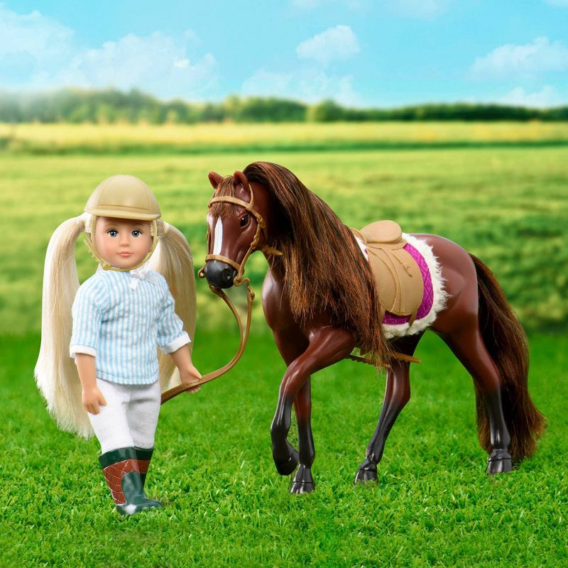 Lori Doll Horse with Accessories - American Quarter Brown