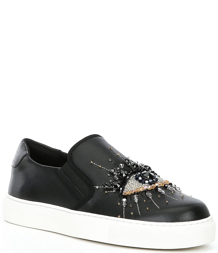 Kurt Geiger London Leah Embellished Eye Leather Sneakers