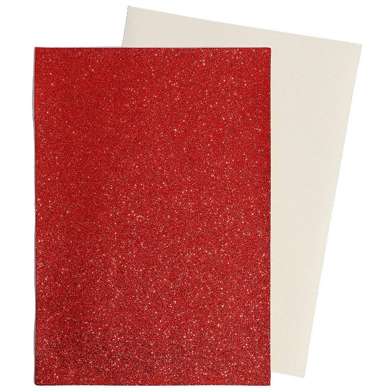 Leather Fabric Sheets with Glitter for DIY Crafts (9x13 in, 24-Pack)