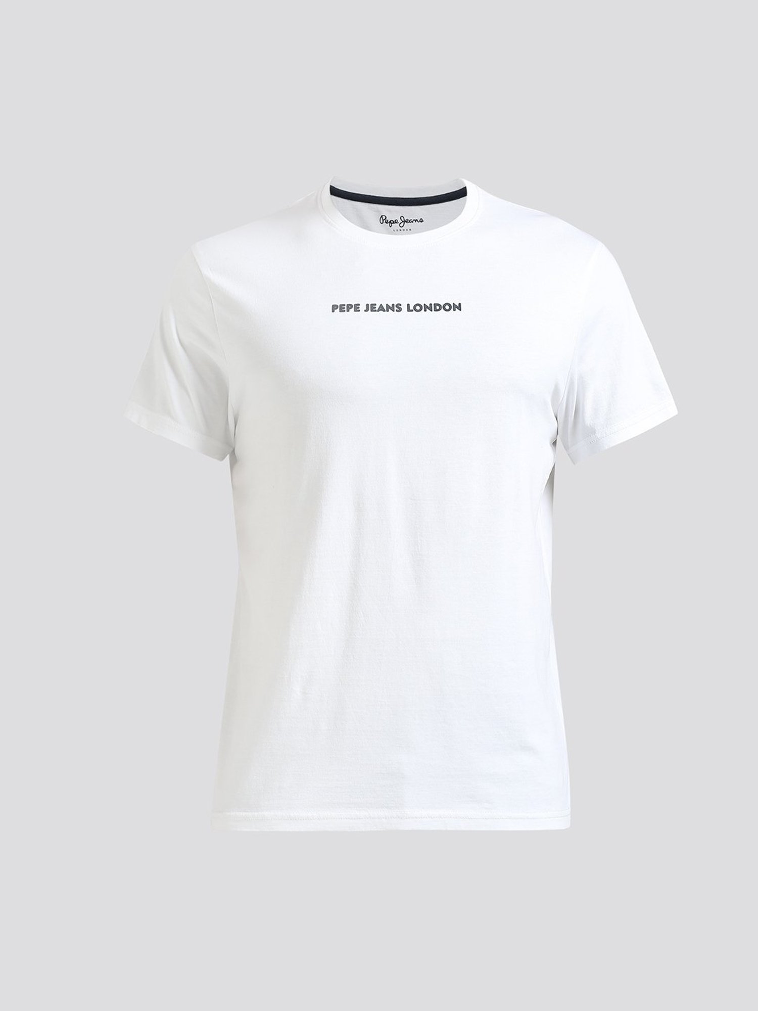 Pepe Jeans White Cotton Slim Fit Printed T-Shirt