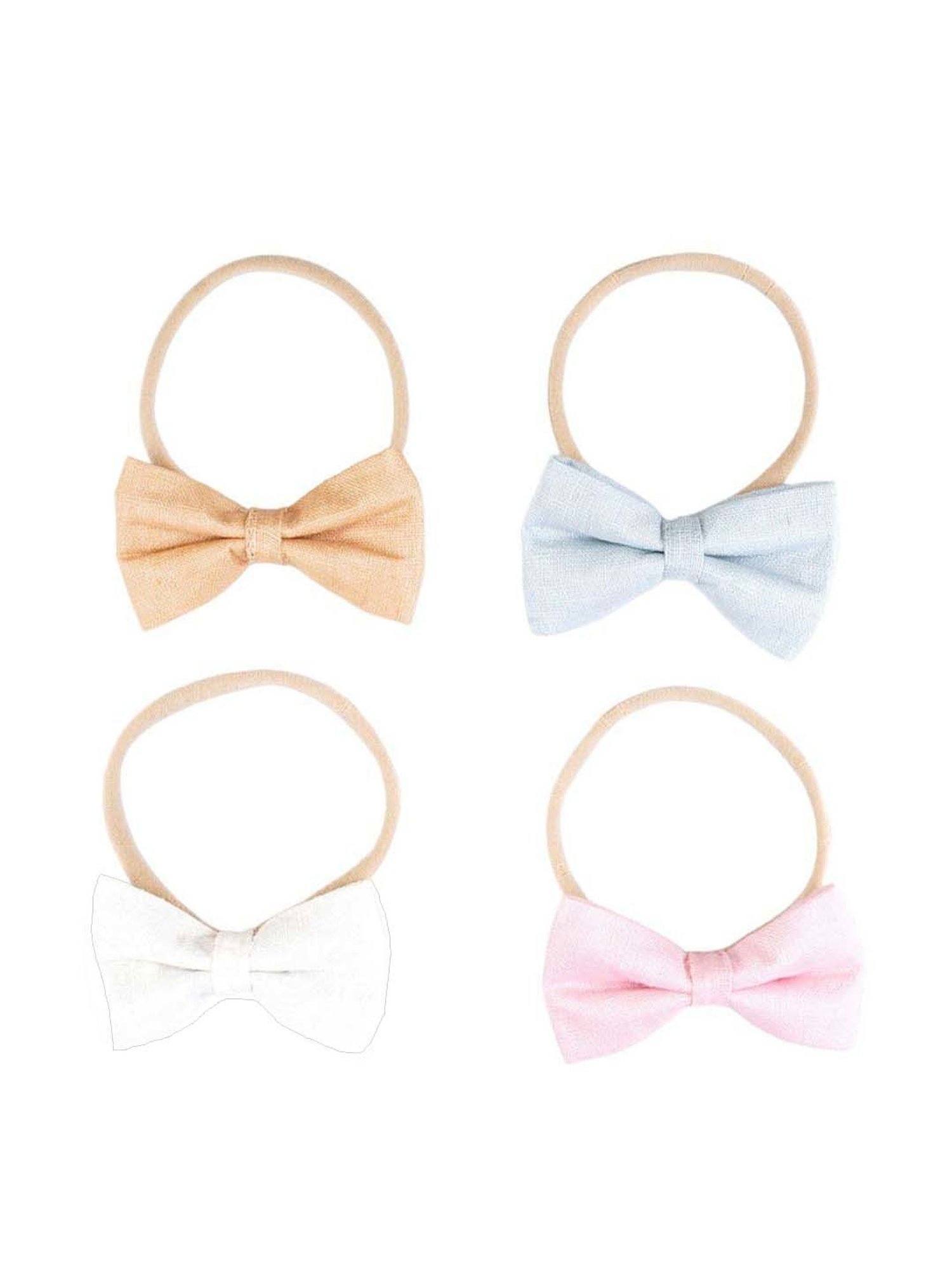 Choko Multicolour Solid Hair Band - Pack of 4