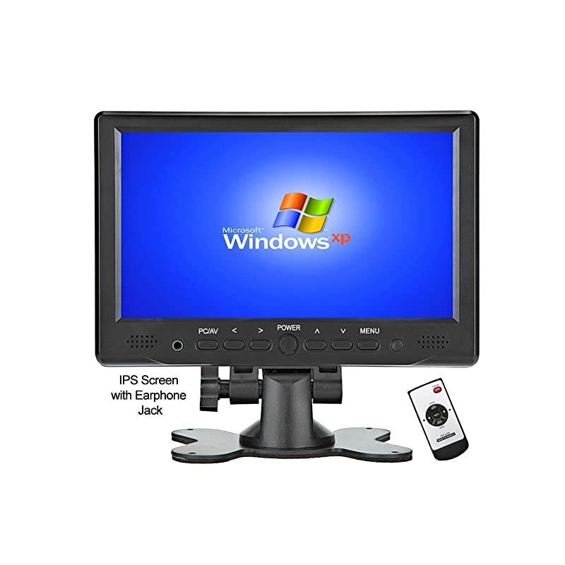 7 inch Portable Small HDMI Monitor HD 1080P VGA Monitor ; Small HDMI Screen Server Monitor for PC/TV/Raspberry PI/Camera ; IPS 1024x600 Pixel, 178 Full Viewing, w/Speaker, Earphone Jack