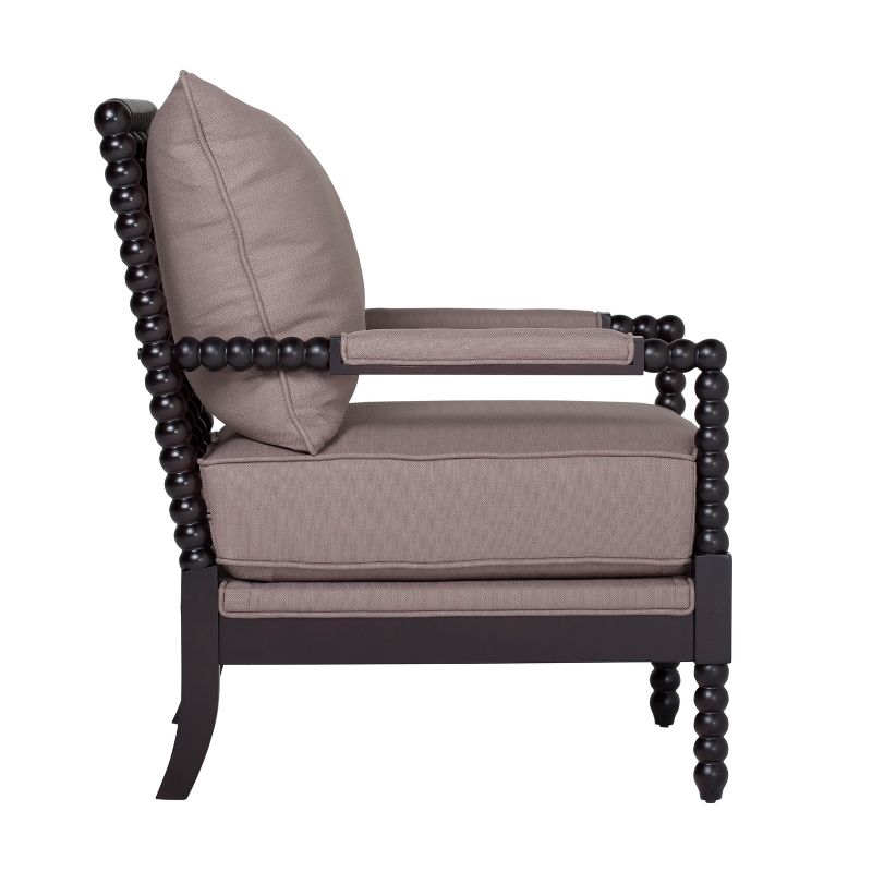 Home Colonnade Spindle Accent Chair - Mocha Brown Vanilla - Studio Designs