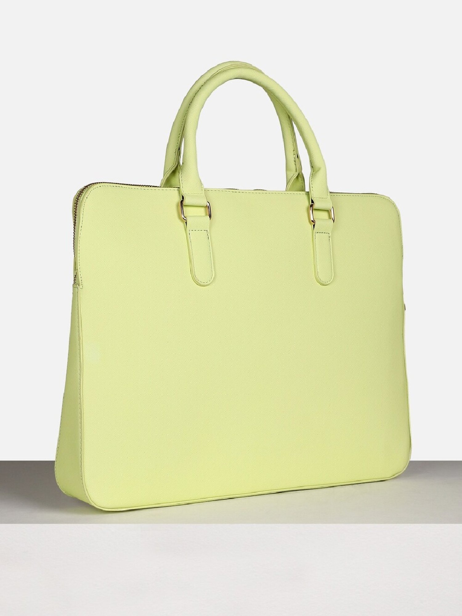 Allen Solly Green PU Laptop Messenger Bag