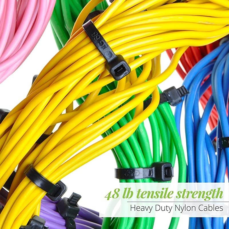 Pcs Nylon Cable Zip Ties with Adjustable Durable Self-Locking 4 inch Width 0.16inch for Home Office Garage Workshop Heavy Duty