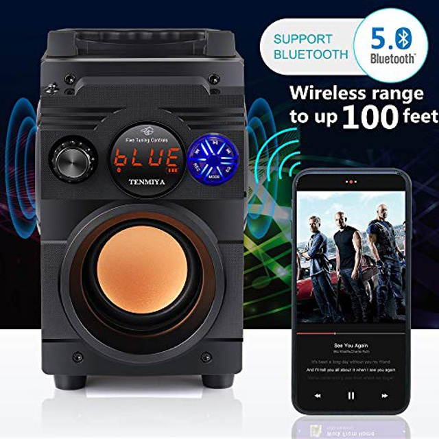 Bluetooth Speakers,Bluetooth Speaker with Loud Stereo Sound,20W Subwoofer FM Radio Bluetooth 5.0?10-Hour Playtime,100 ft Bluetooth Range. Perfect Portable Wireless Speaker for iPhone, Samsung and More