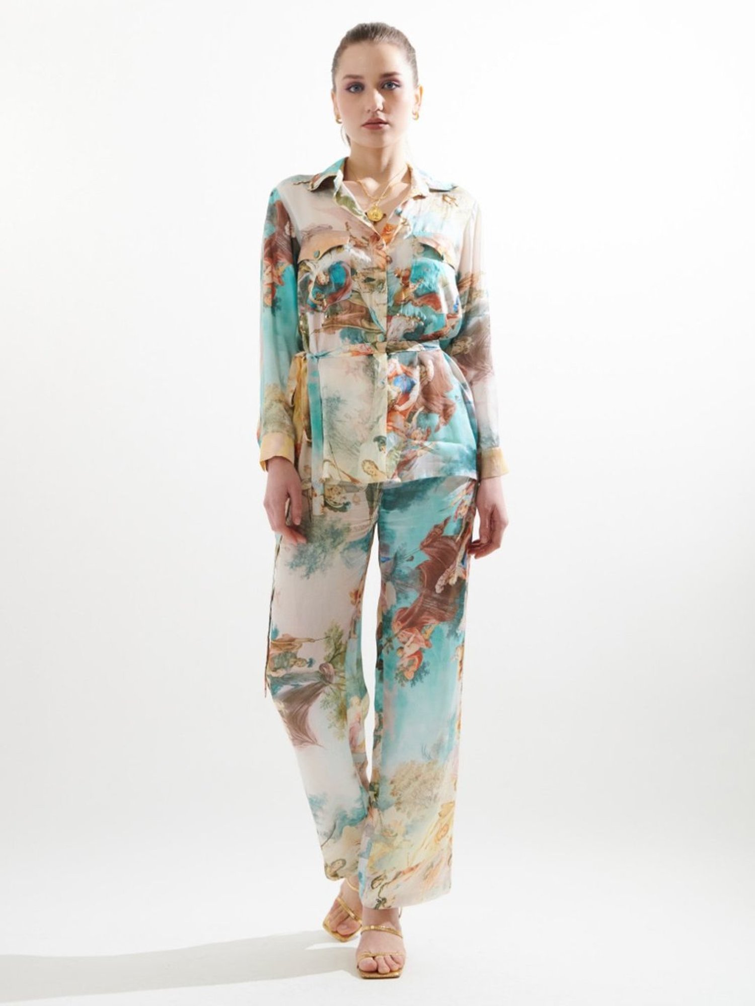 Cin Cin Multicolor Hodophilia Russ Shirt With Pant