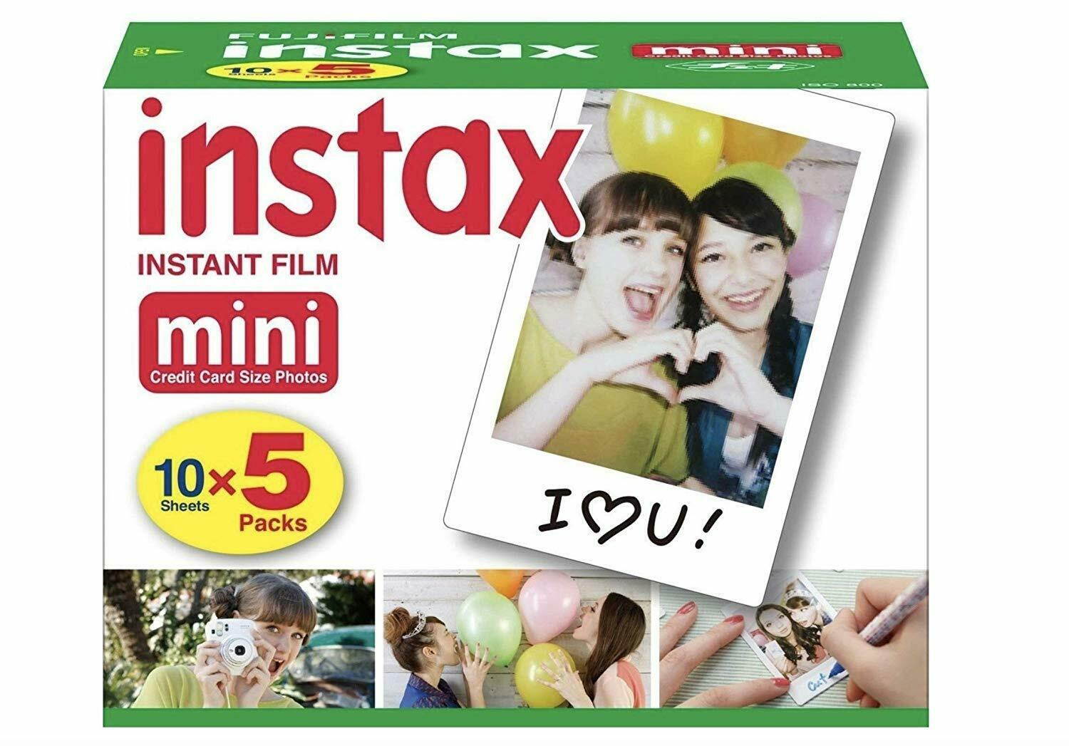 50 Prints Fujifilm Instax Mini Instant Film for 8-9 and all Fuji Mini Camera NEW