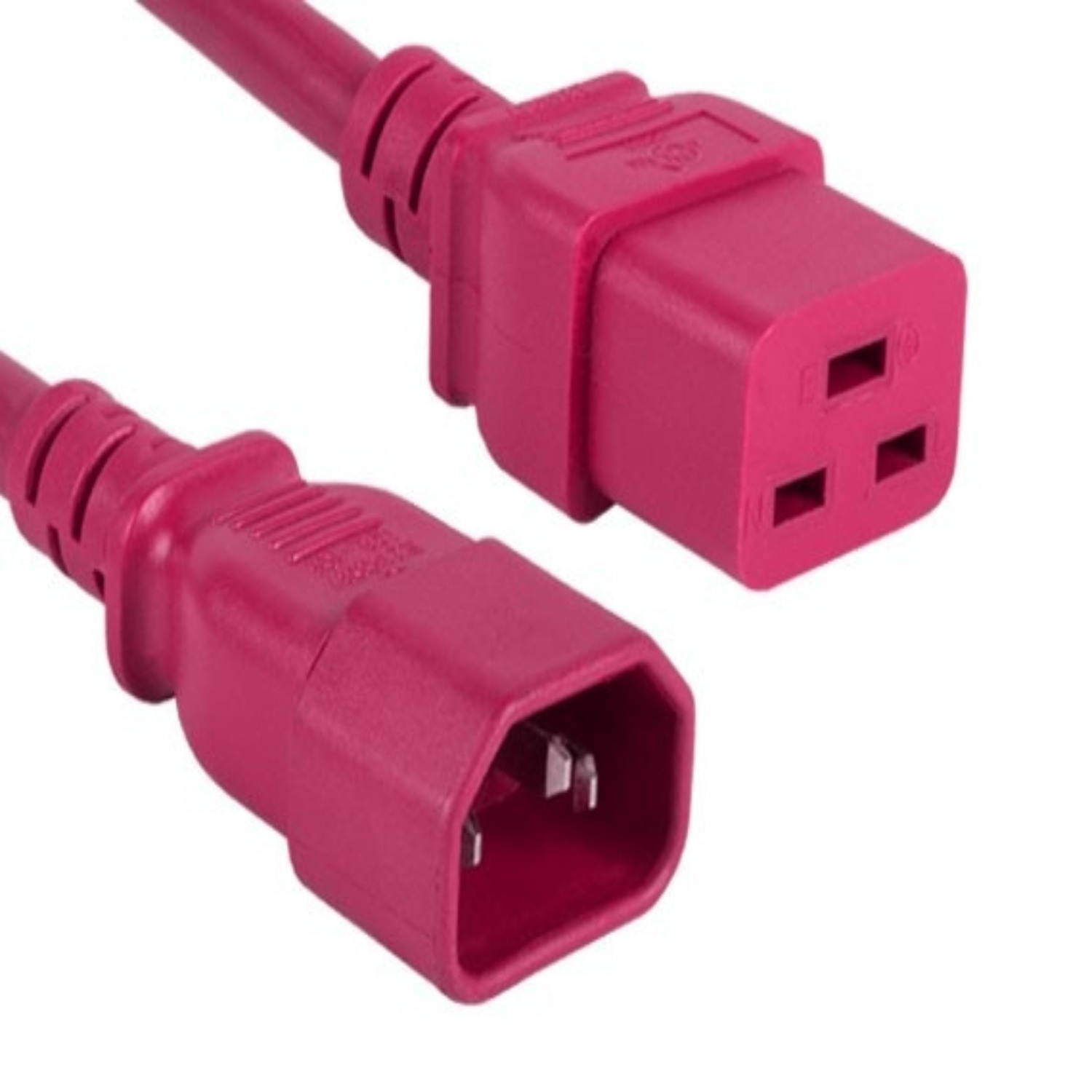 SANOXY Cables and Adapters; 2ft 14 AWG 15A 250V Power Cord (IEC320 C14 to IEC320 C19), Red