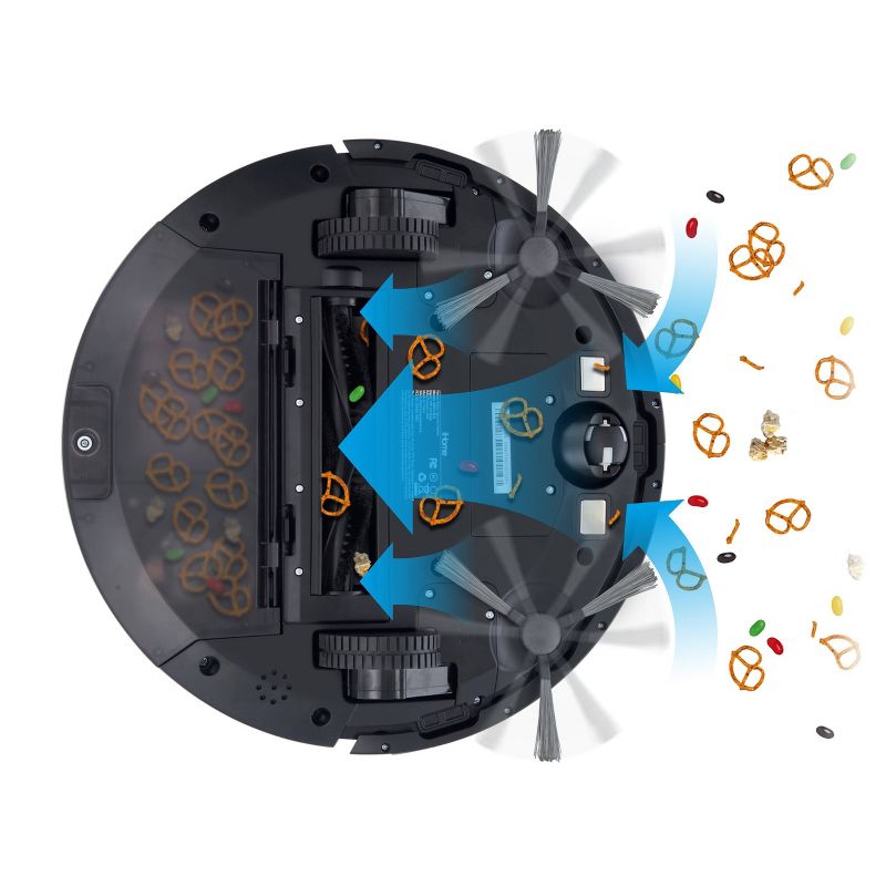 iHome AutoVac 2 in 1 Robot Vacuum & Mop with HomeMap Navigation/Mapping, Strong Suction Power  - Black