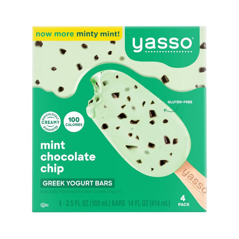 Yasso Frozen Greek Yogurt - Mint Chocolate Chip Bars - 4ct