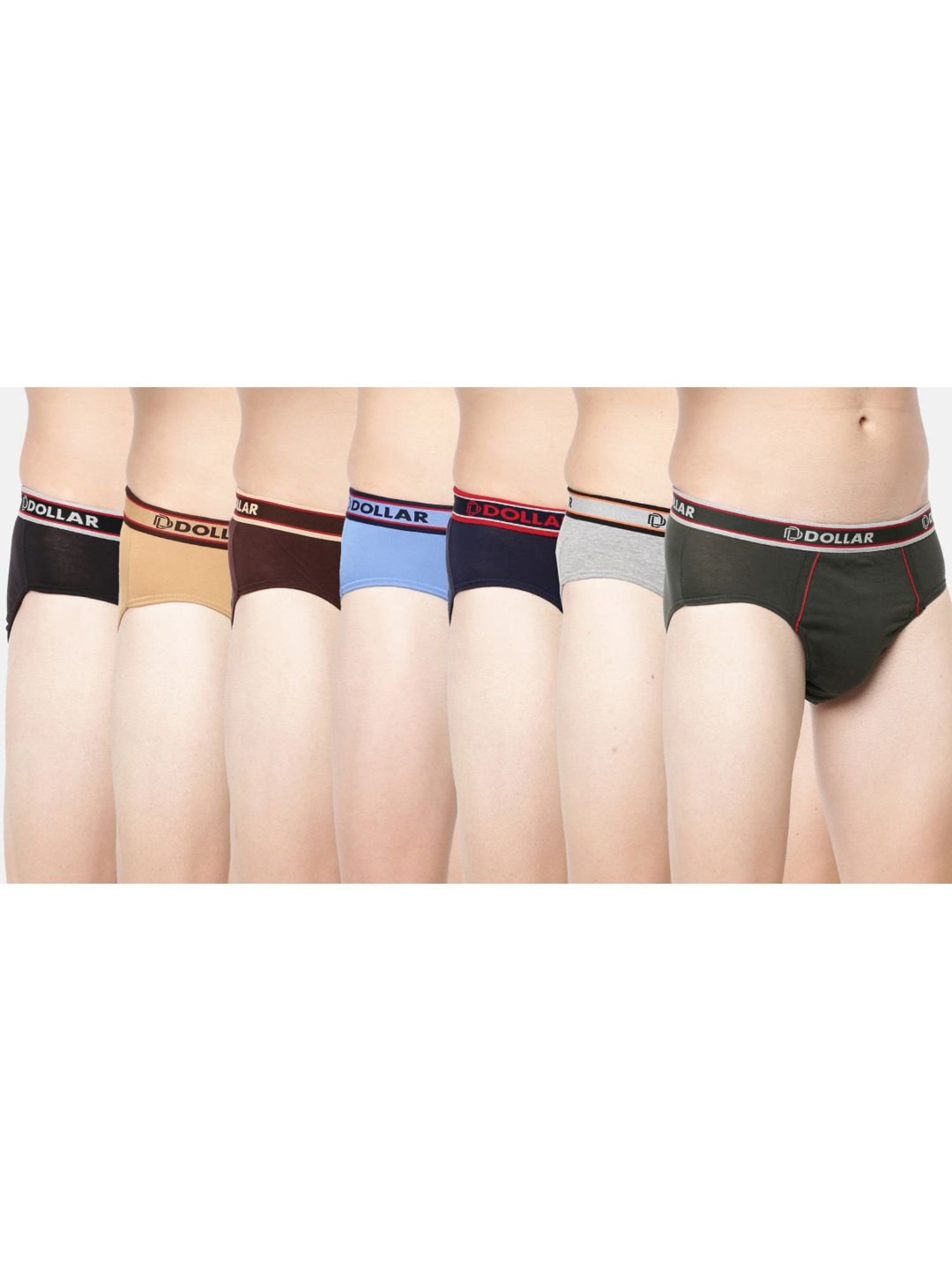 Dollar Bigboss Multicolored Cotton Regular Fit Briefs (Pack of 7)