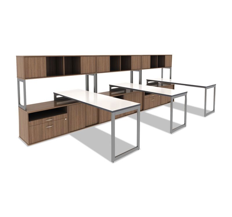 Alera Open Office Series Low File Cabinet Credenza, 29 1/2x19 1/8x22 7/8,Walnut LS583020WA