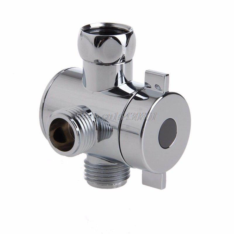 3 Way T-adapter Valve For Toilet Bidet Shower Head Diverter Valve 1/2 Inch  S08