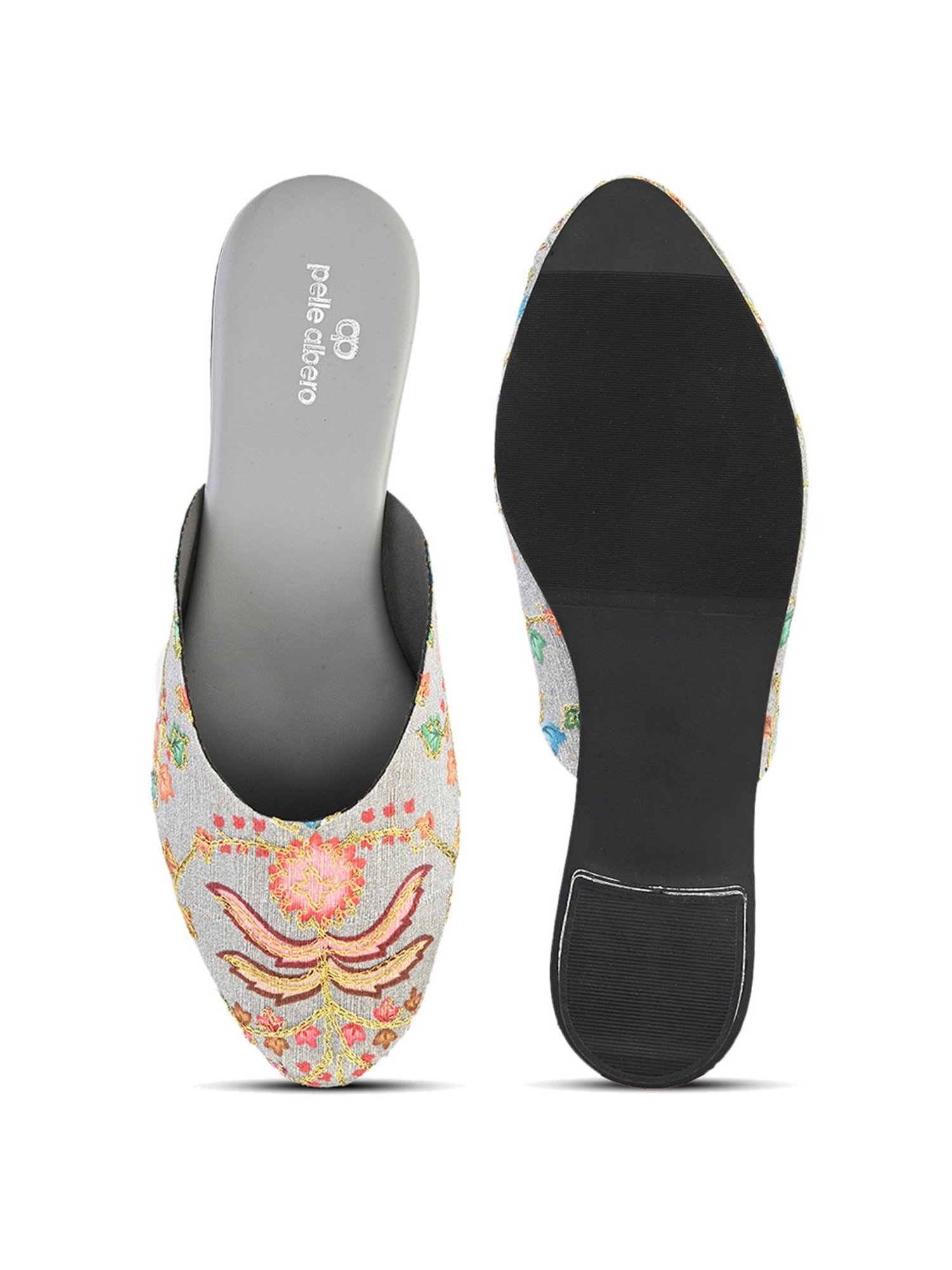 Pelle Albero Women's Grey Mule Shoes