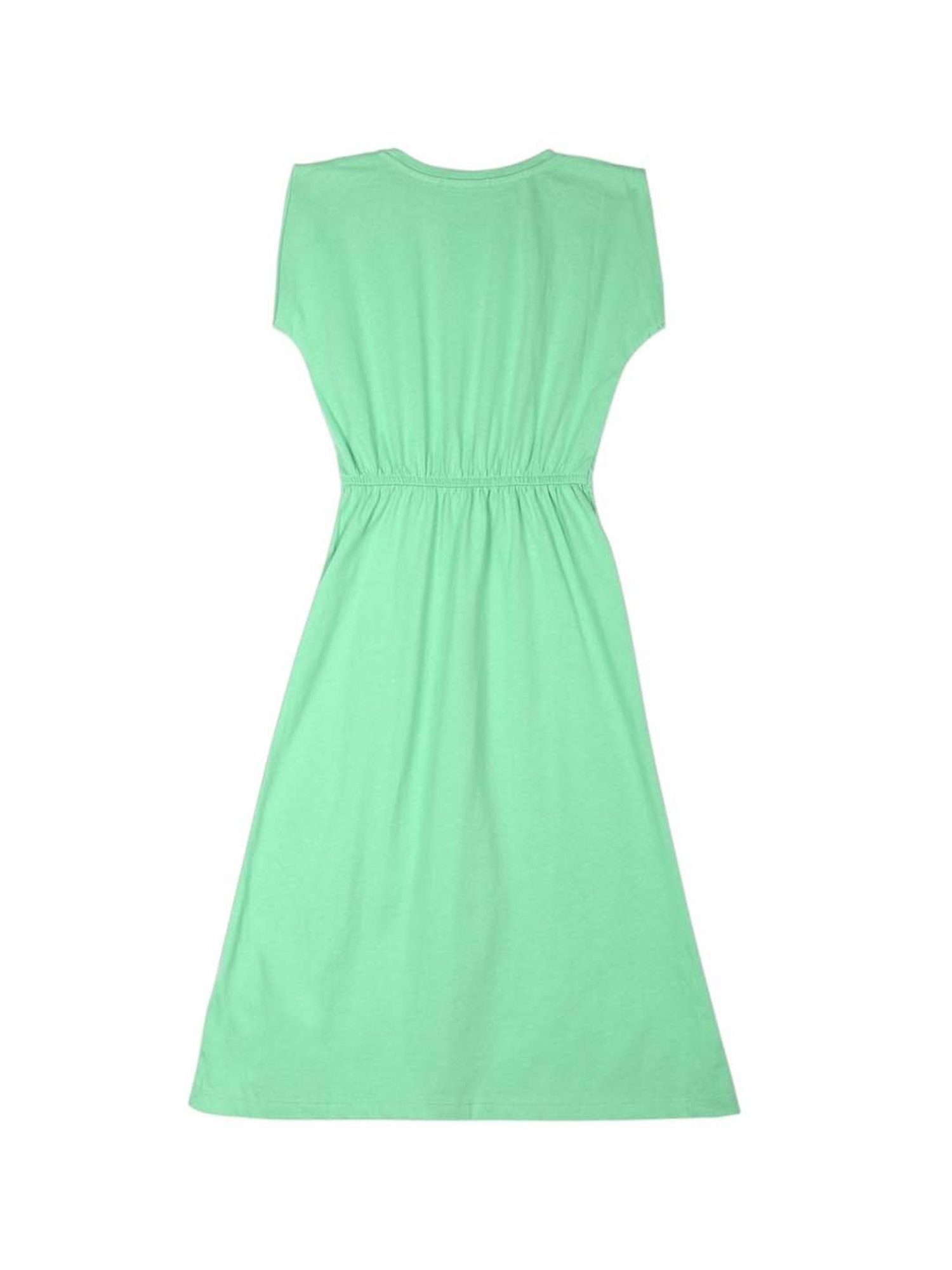 Calvin Klein Jeans Kids Green Cotton Regular Fit Dress